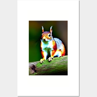BEAUTIFUL COLORED SQUIRREL Posters and Art